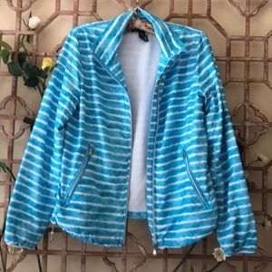 Ralph Lauren blue & white soft wind breaker jacket